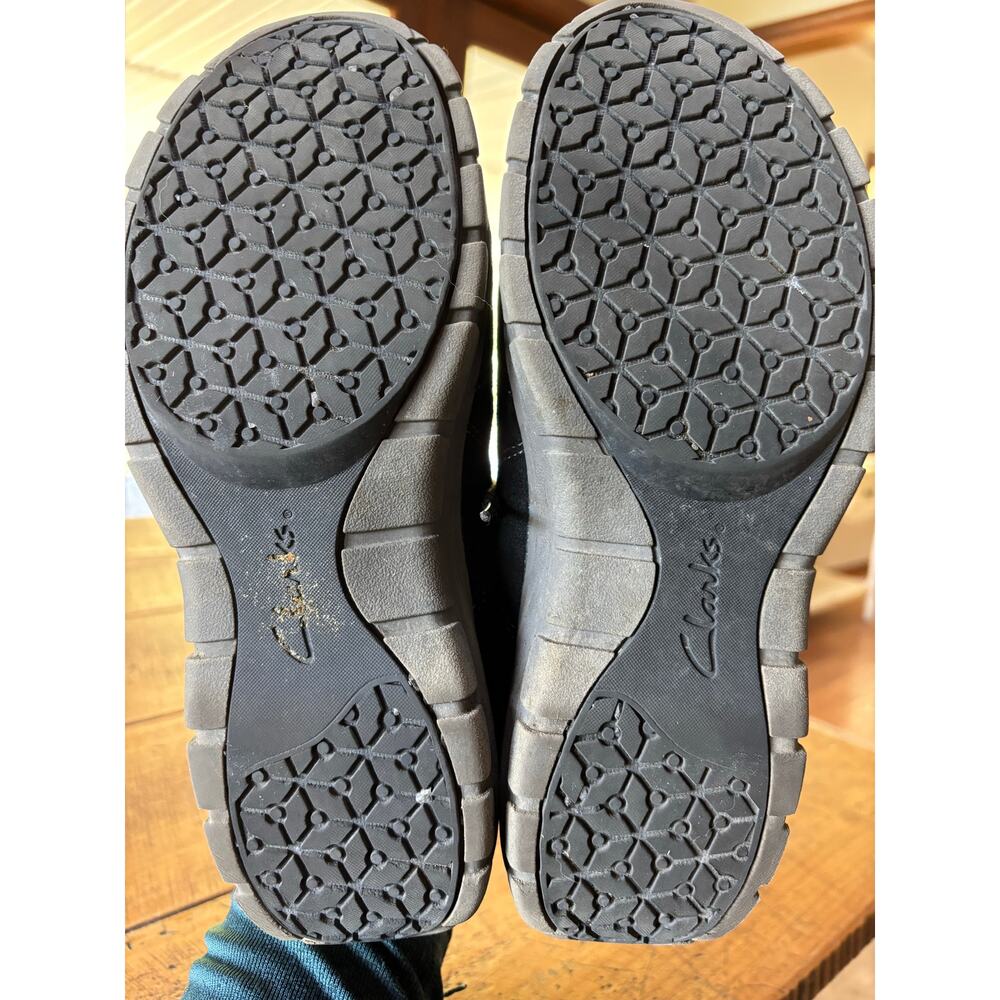 Clarks Collection Womens Triumph Film Sneakers Black Suede Shoes Size 8 - Picture 8 of 9